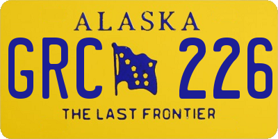 AK license plate GRC226