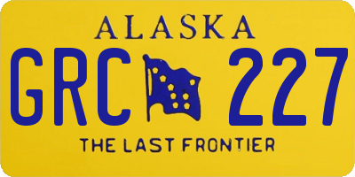 AK license plate GRC227