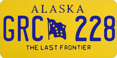 AK license plate GRC228