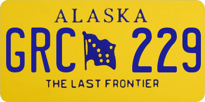 AK license plate GRC229