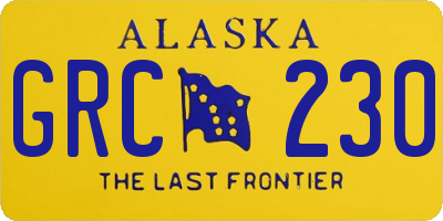 AK license plate GRC230