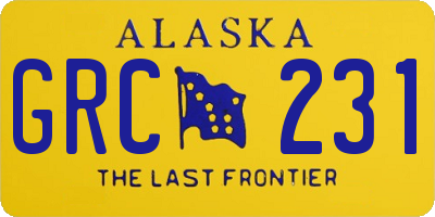 AK license plate GRC231