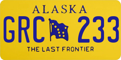 AK license plate GRC233