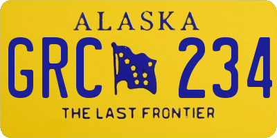 AK license plate GRC234