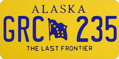 AK license plate GRC235