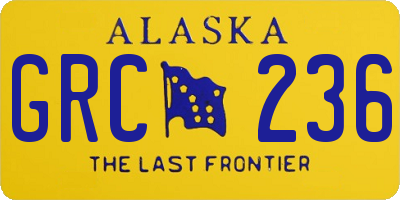 AK license plate GRC236