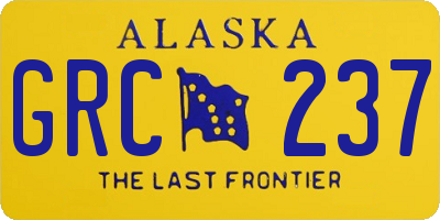 AK license plate GRC237