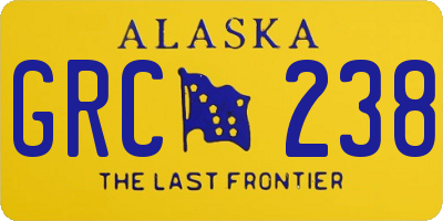 AK license plate GRC238