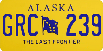 AK license plate GRC239