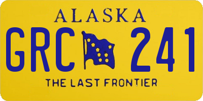 AK license plate GRC241