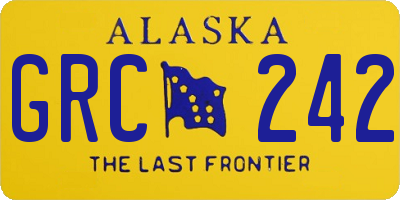 AK license plate GRC242