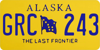 AK license plate GRC243