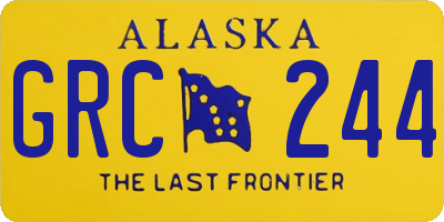 AK license plate GRC244