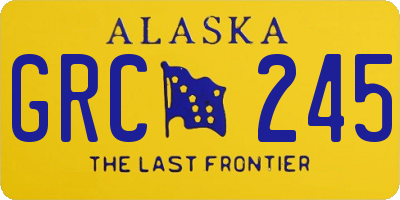 AK license plate GRC245