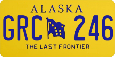 AK license plate GRC246