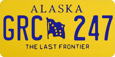 AK license plate GRC247