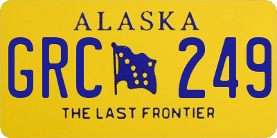 AK license plate GRC249