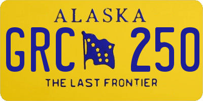 AK license plate GRC250