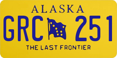 AK license plate GRC251