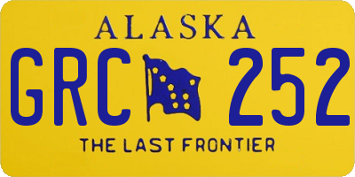 AK license plate GRC252