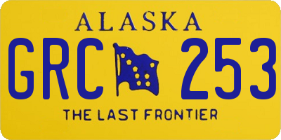AK license plate GRC253