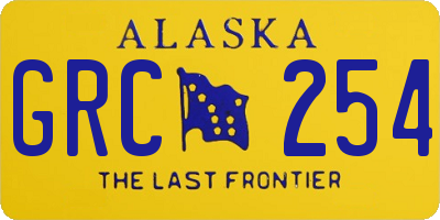 AK license plate GRC254