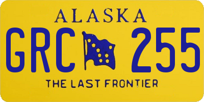 AK license plate GRC255