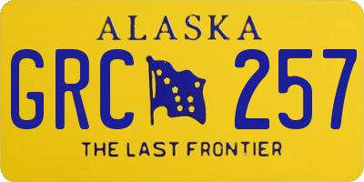 AK license plate GRC257