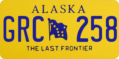 AK license plate GRC258