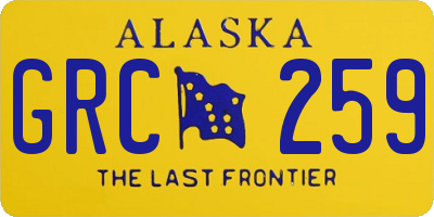 AK license plate GRC259