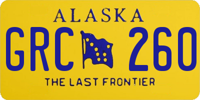 AK license plate GRC260