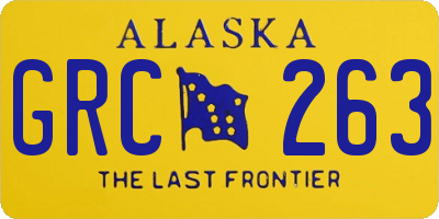 AK license plate GRC263