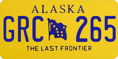 AK license plate GRC265