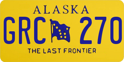 AK license plate GRC270