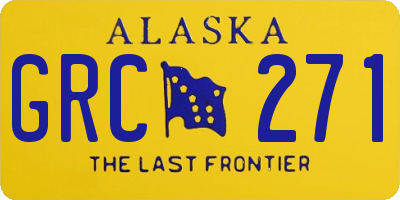 AK license plate GRC271