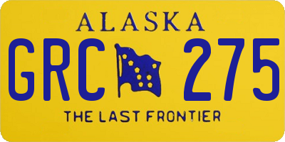 AK license plate GRC275