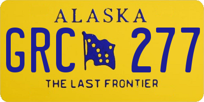 AK license plate GRC277