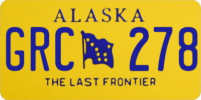 AK license plate GRC278