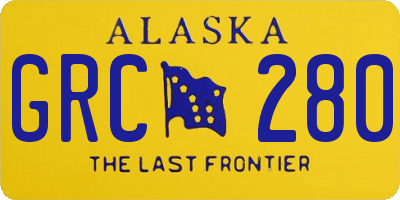 AK license plate GRC280