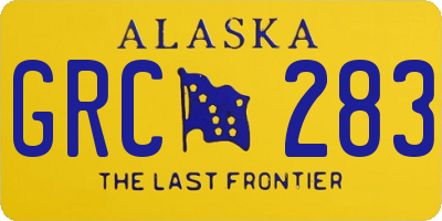 AK license plate GRC283