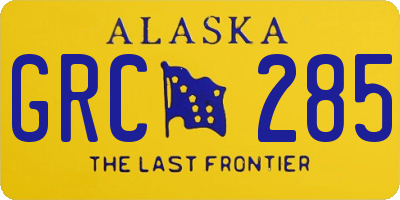 AK license plate GRC285