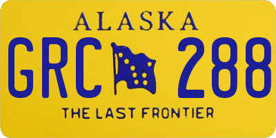 AK license plate GRC288