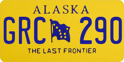 AK license plate GRC290