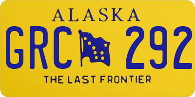 AK license plate GRC292