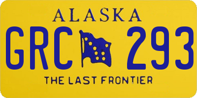 AK license plate GRC293