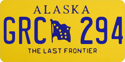 AK license plate GRC294