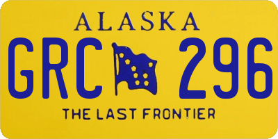 AK license plate GRC296