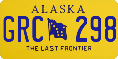 AK license plate GRC298