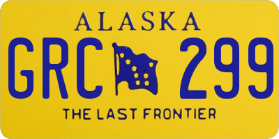 AK license plate GRC299