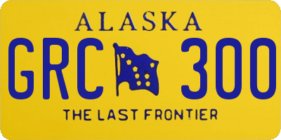 AK license plate GRC300